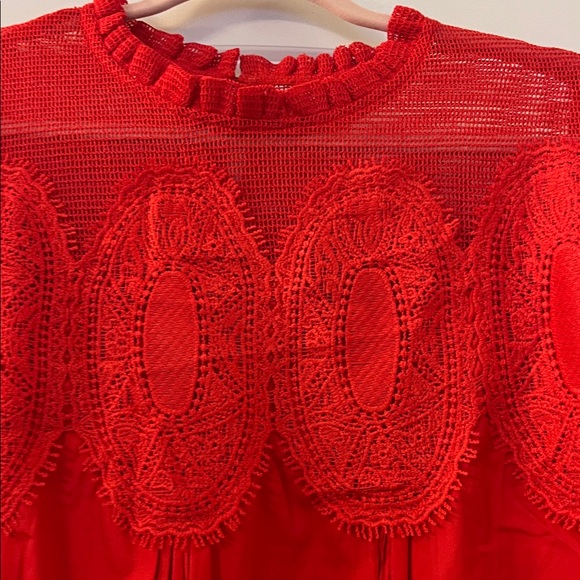 Elegant Red Lace Dress - Picture 2 of 3